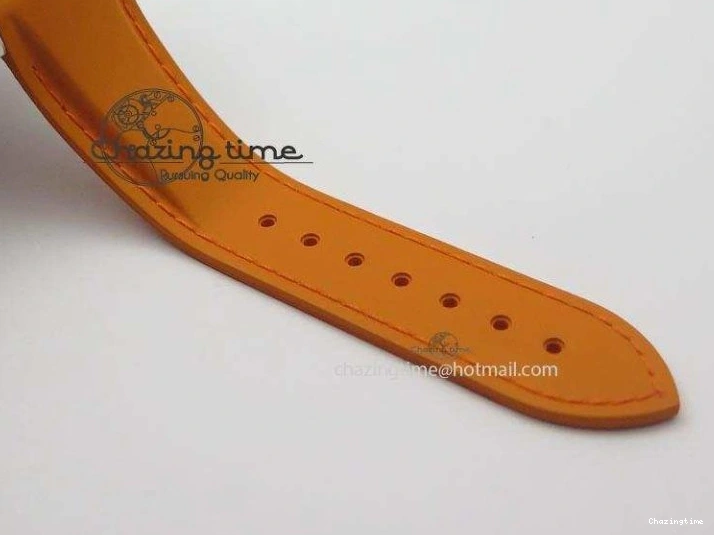 0417 Breathable Planet Ocean SS Bp Maker 45mm Orange Bezel On Orange Rubber Strap A 8221